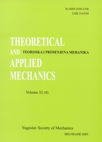 Cover of the journal Theoretical and Applied Mechanics