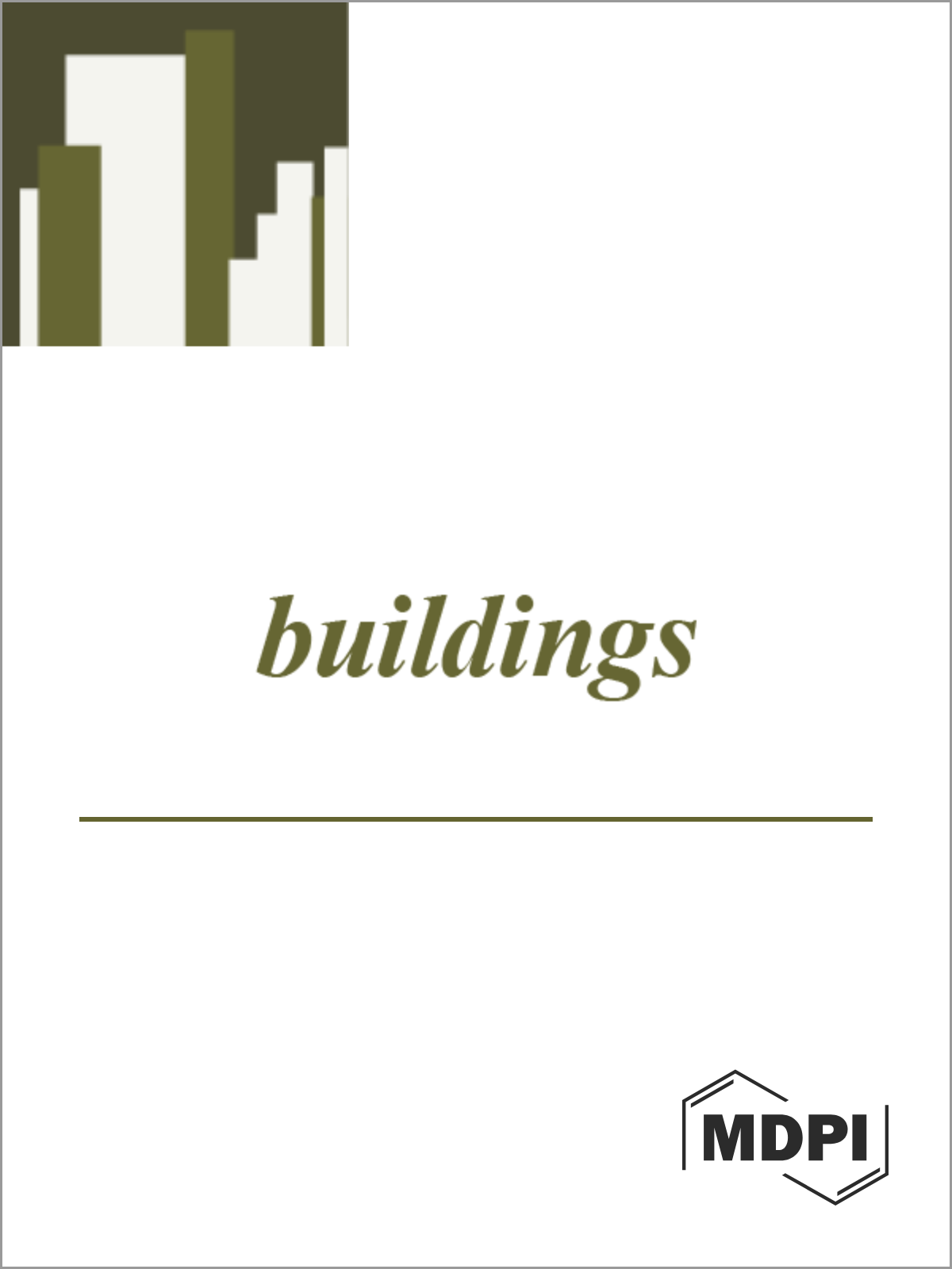 Cover of the journal Buildings