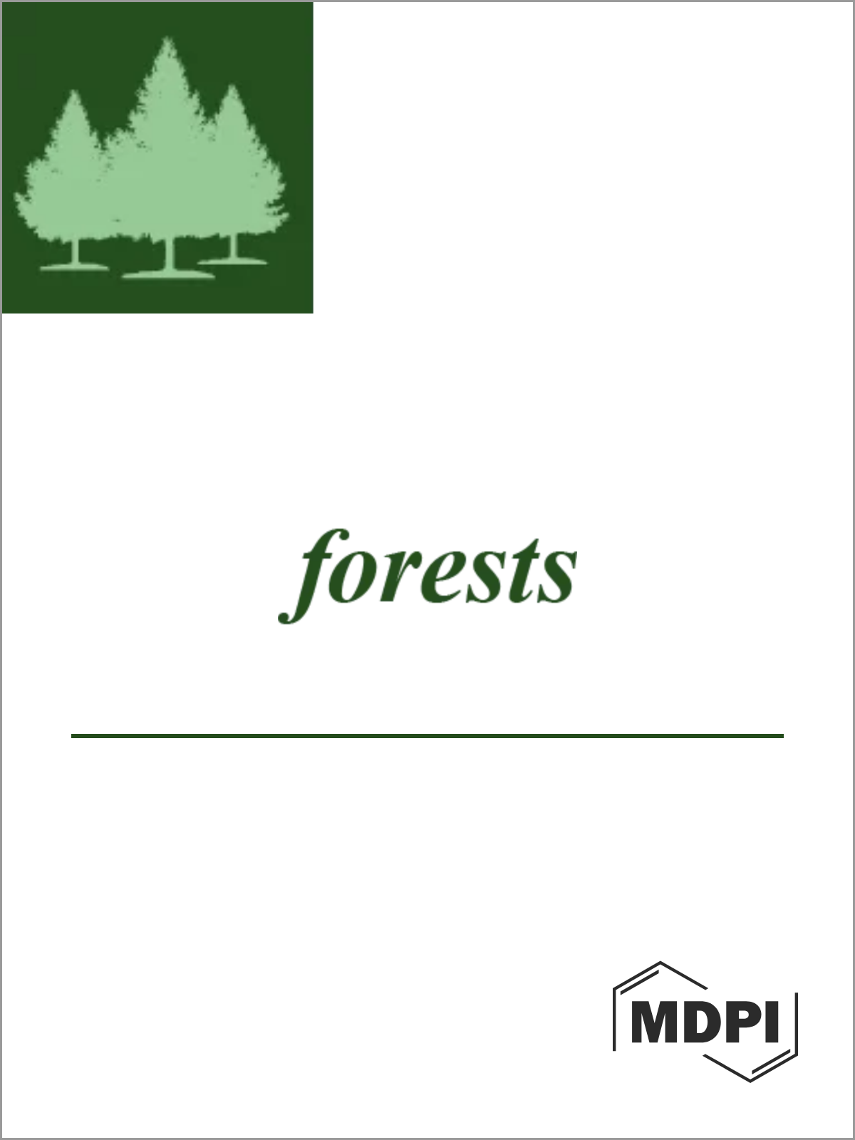 Cover of the journal Forests