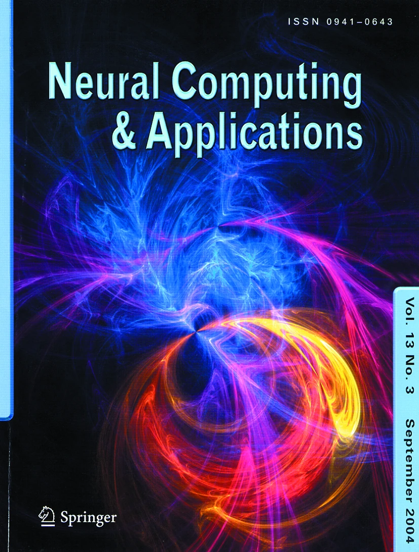 Cover of the journal Neural Computing and Applications