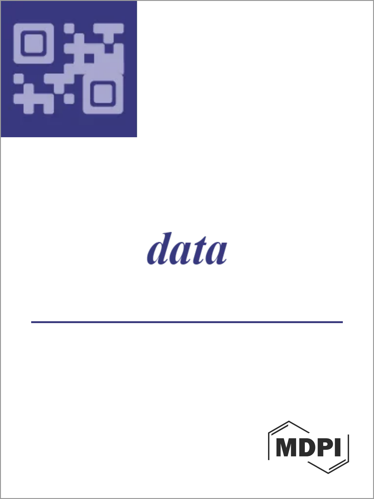 Cover of the journal Data