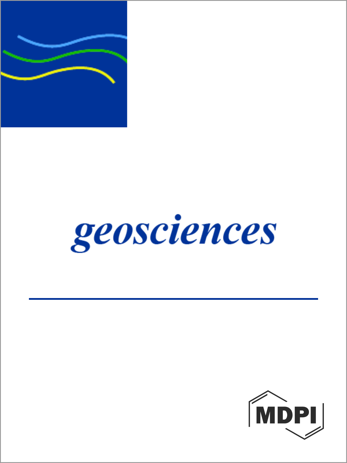 Cover of the journal Geosciences